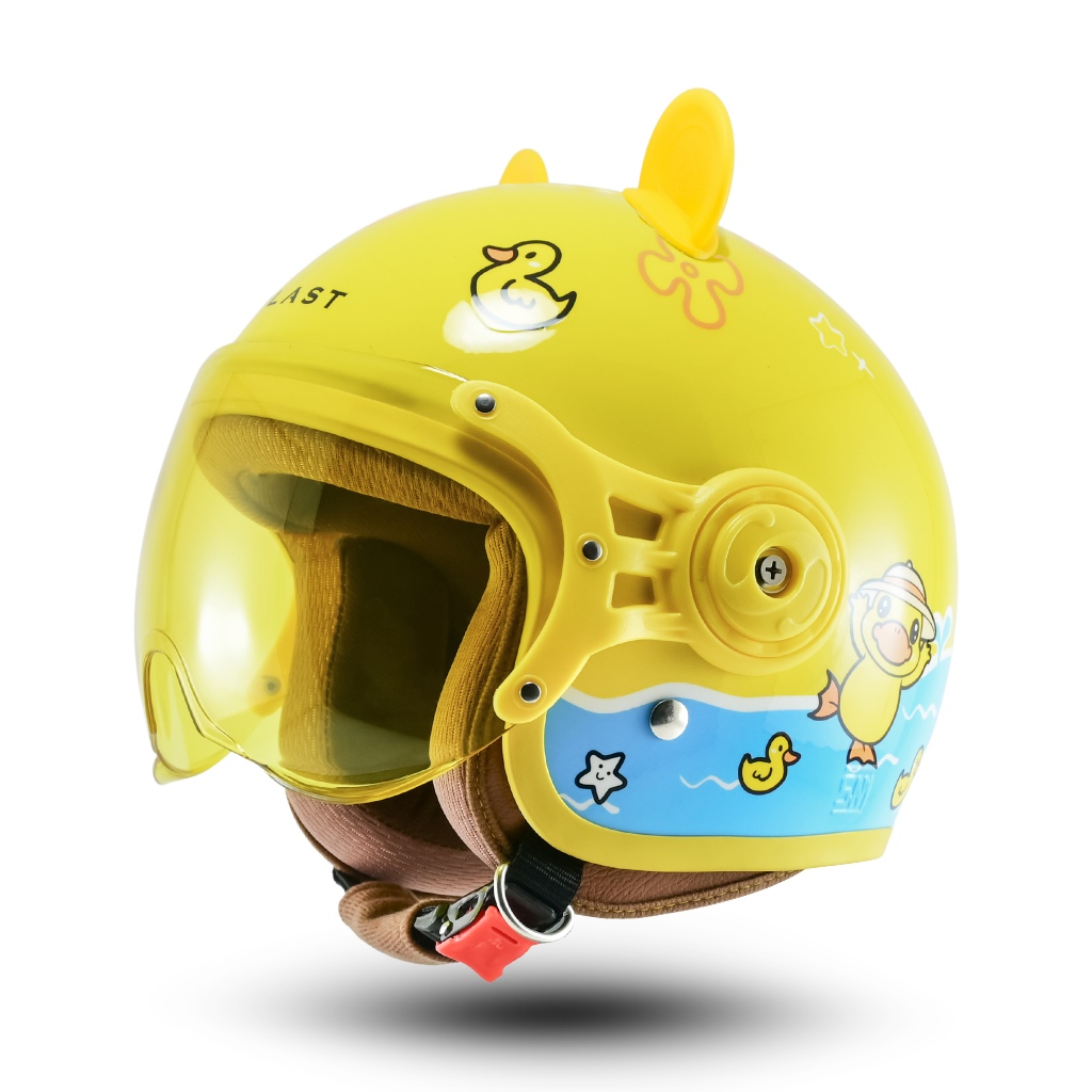 Helm Anak BIP PLAST Helem Anak Retro Pilot Karakter Duck Kuping Panda