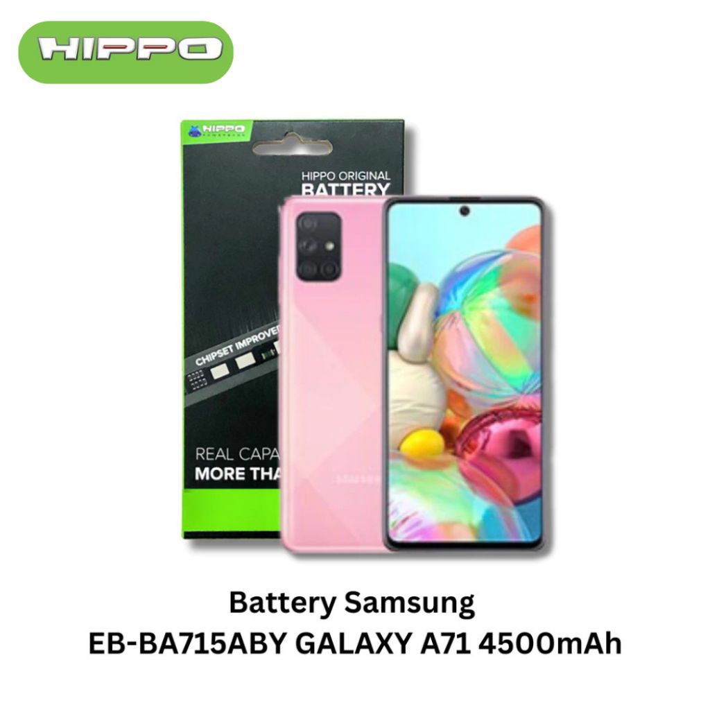 Hippo Baterai SAMSUNG EB-BA715ABY GALAXY A71 4500mAh Battery Batere Batrai Batre Original Cell Garansi resmi