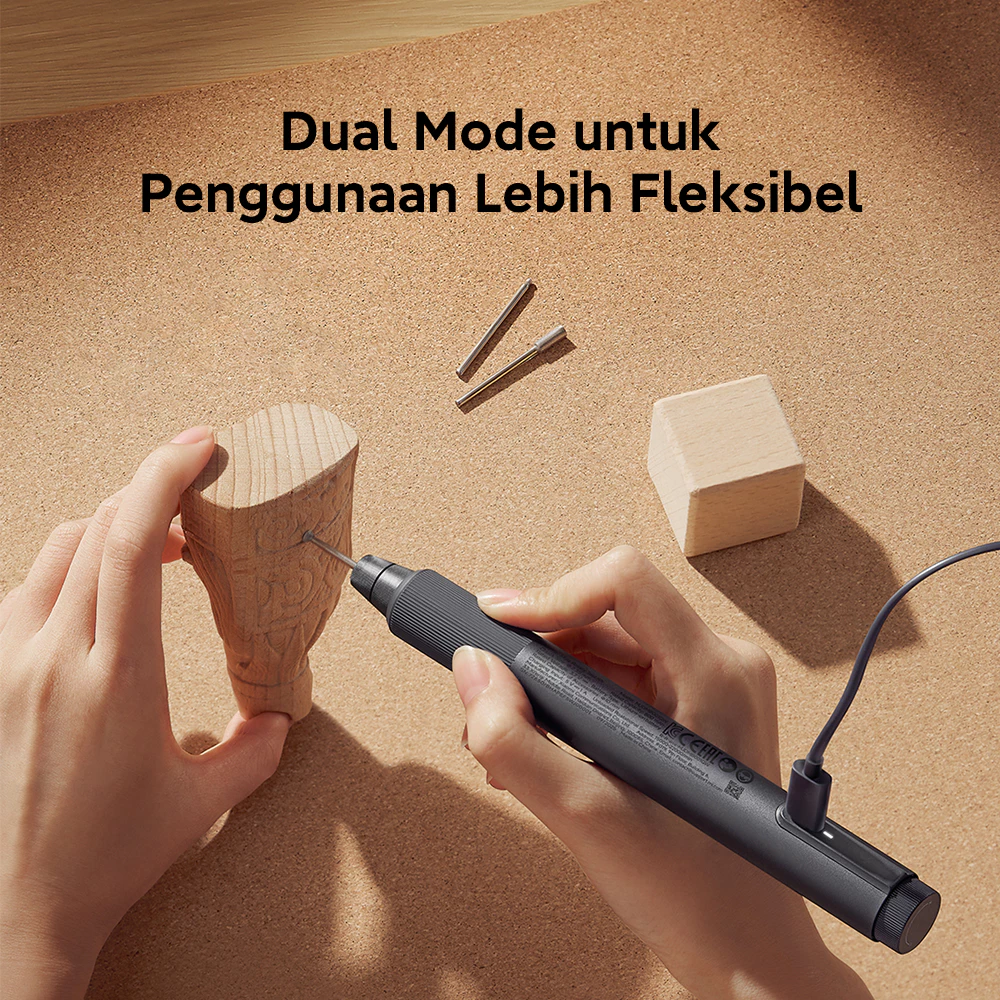 Mijia Rotary Tool Kit / Desain Slim 2cm / Dual Mode untuk Penggunaan Lebih Fleksibel / Motor Brushless Tahan Lama dan Stabil [Xiaomi Official Store] - Gambar 4