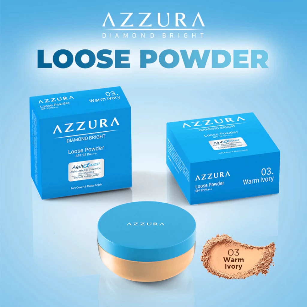 Azzura Loose Powder Diamond BrightSpf 22Pa+++ - Gambar 4