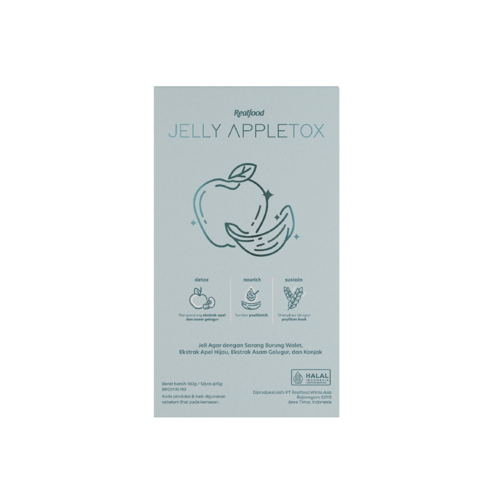 BEST VALUE BUNDLE 36 Sct Realfood Cleanse Jelly Appletox / Jelly Diet / Weight Management / Diet Snack / Camilan Diet / Ekstrak Apel / Apple Extract / Glukomanan / Asam Gelugur / Garcinia atroviridis / Sarang Burung Walet / After Meal - Gambar 4