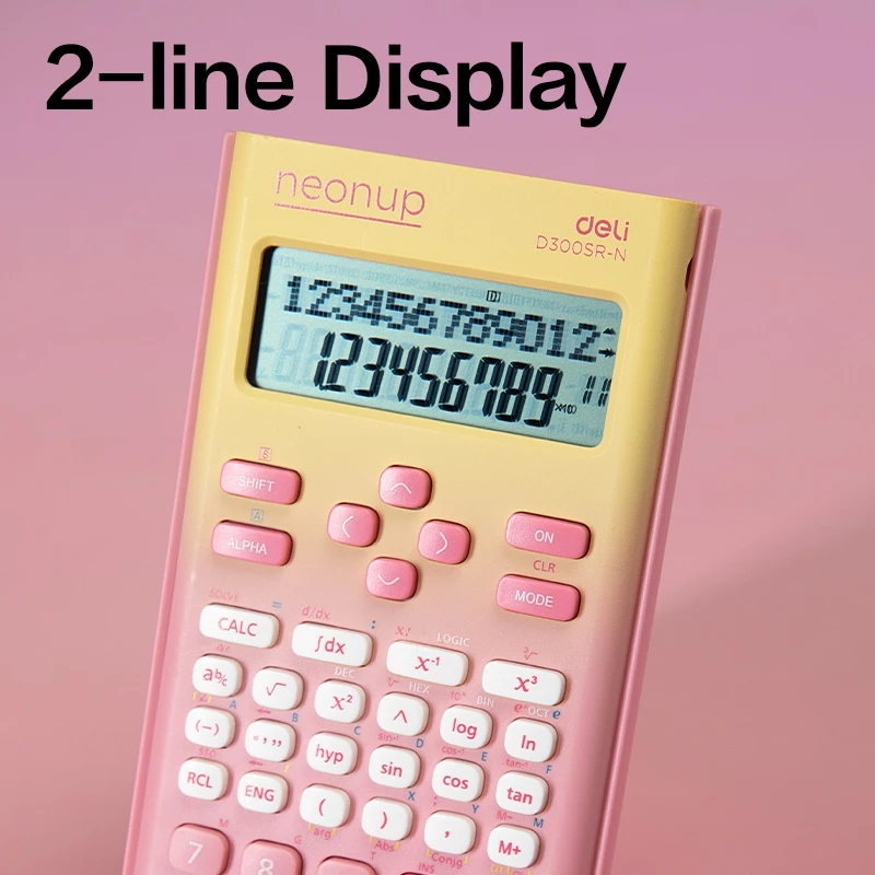 Deli x Cicimaksan Kalkulator 300 Fungsi Kalkulasi ED300SR Neon - Gambar 3