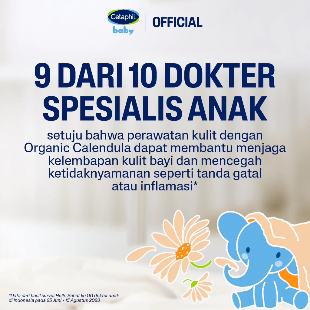 [LIVE ENDUL] Cetaphil Baby with Organic Calendula Wash & Shampoo 400ml dengan Glycerin, Aloevera dan Calendula Sabun Mandi dan Shampo untuk Perawatan Kulit Bayi Cocok Untuk Kulit Sensitif - Gambar 4