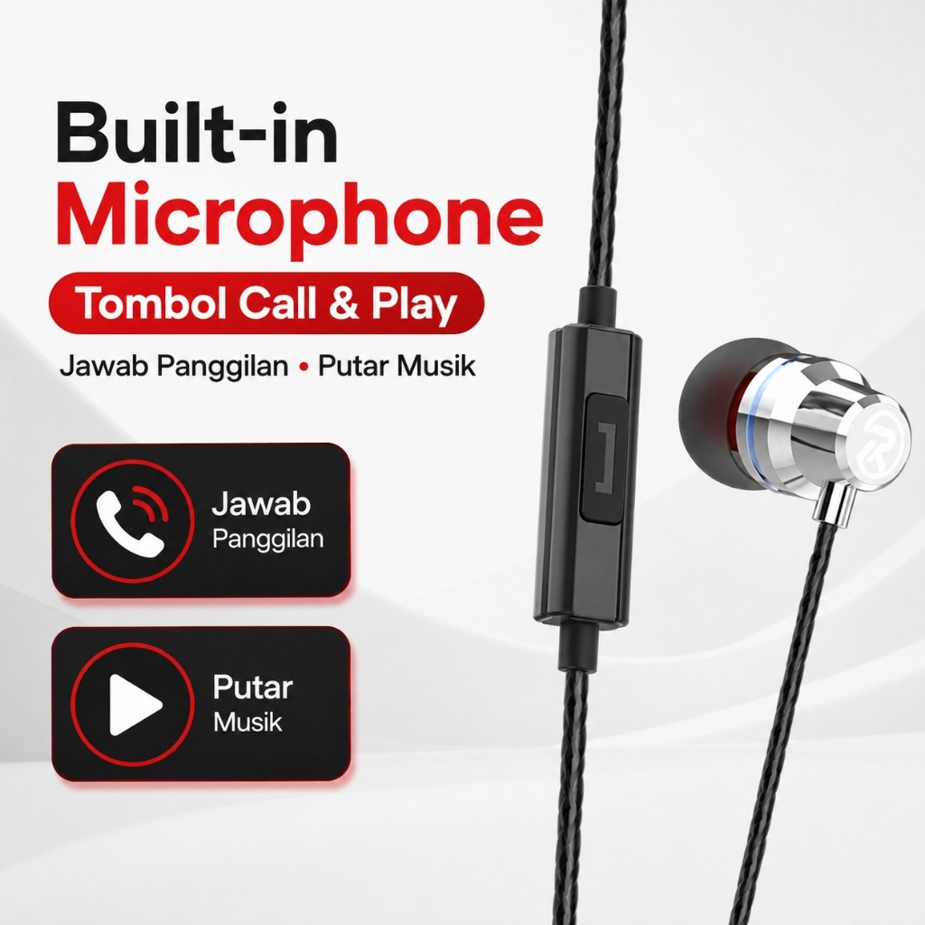 Handsfree / Earphone Roker Onyx RK52K - Gambar 3