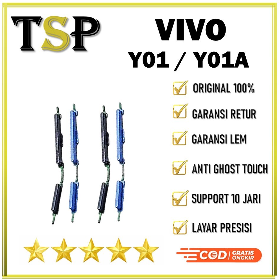 TOMBOL LUAR ON / OFF + VOLUME VIVO Y01 / Y01A ORIGINAL 100% COMPLETE