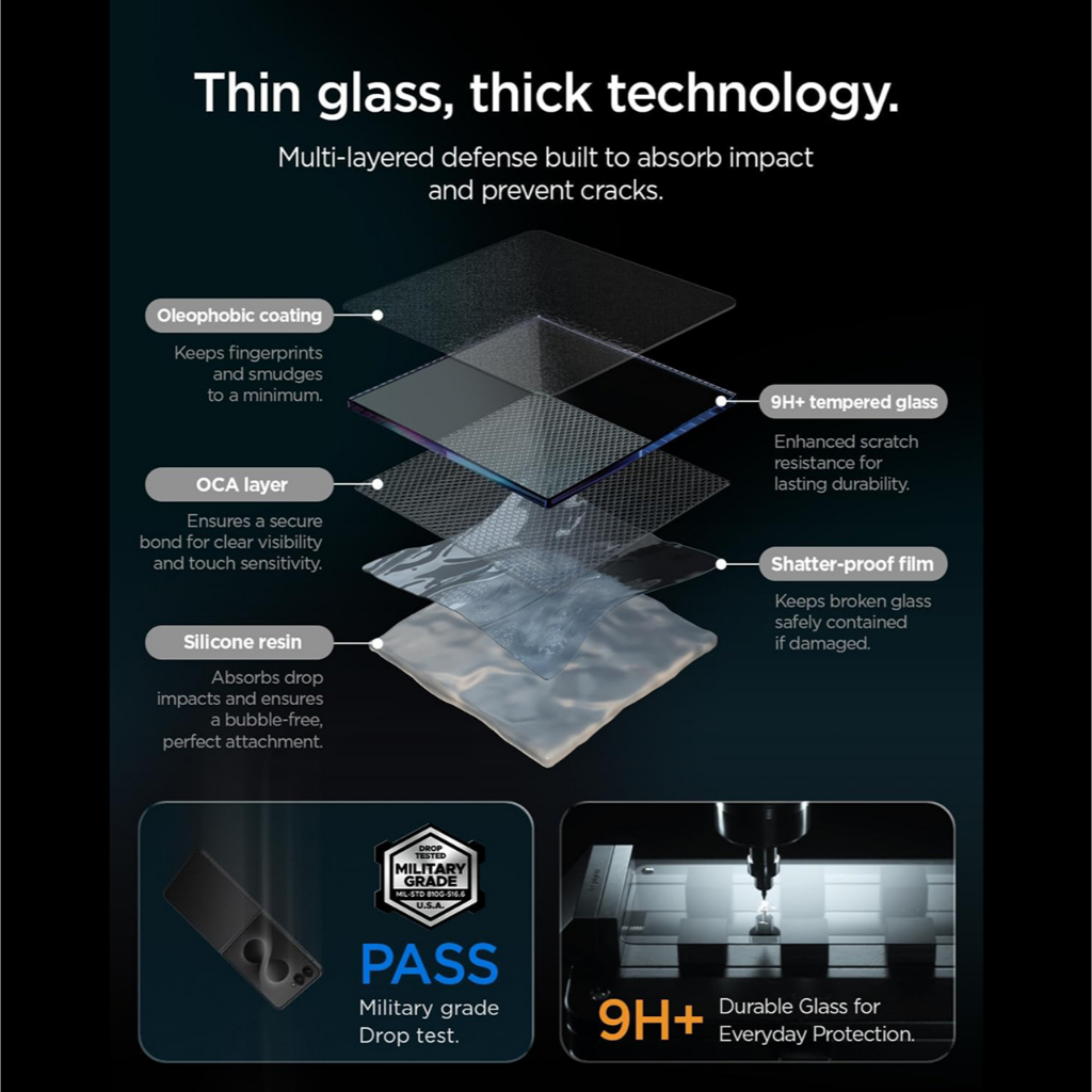 SPIGEN Tempered Glass for Samsung Galaxy Z Flip 8 Glas tR EZ Fit Pro HD 9H Clear Anti Gores Scratch - Gambar 4