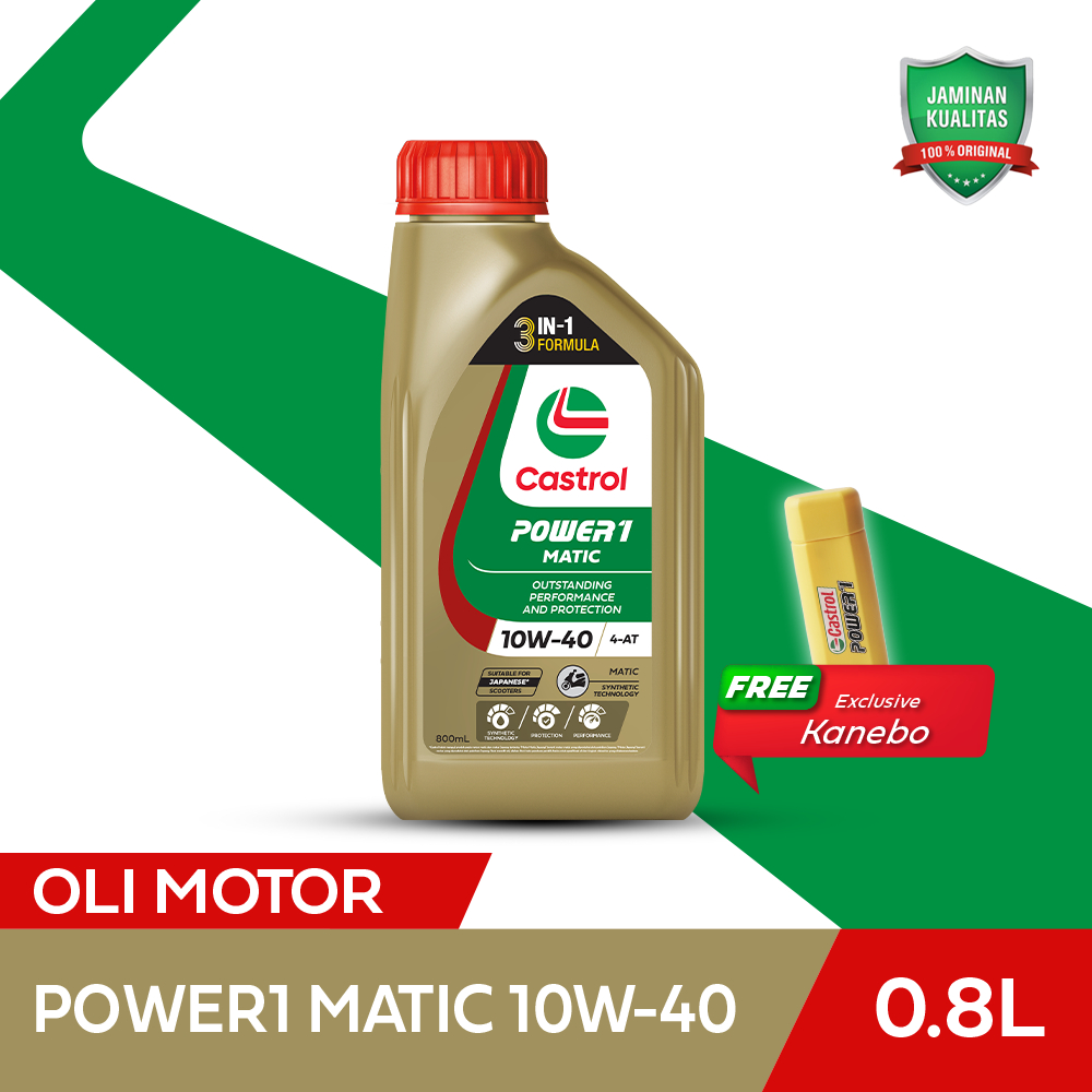 Oli Mesin Motor Castrol POWER1 Matic 10W-40 (0.8L)