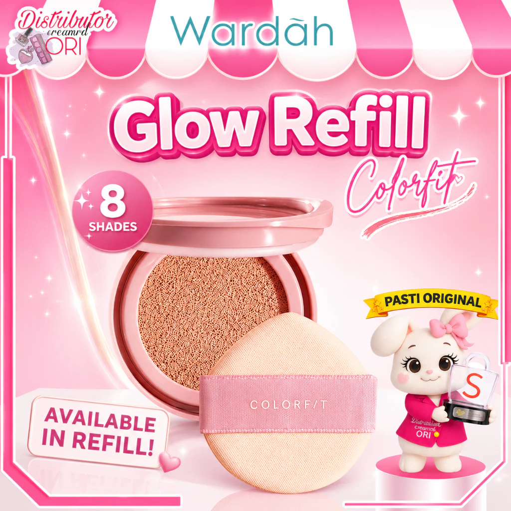 WARDAH Refill Colorfit Perfect Glow Cushion normal Healthy-Glow Finish / Distributor Cream Ori