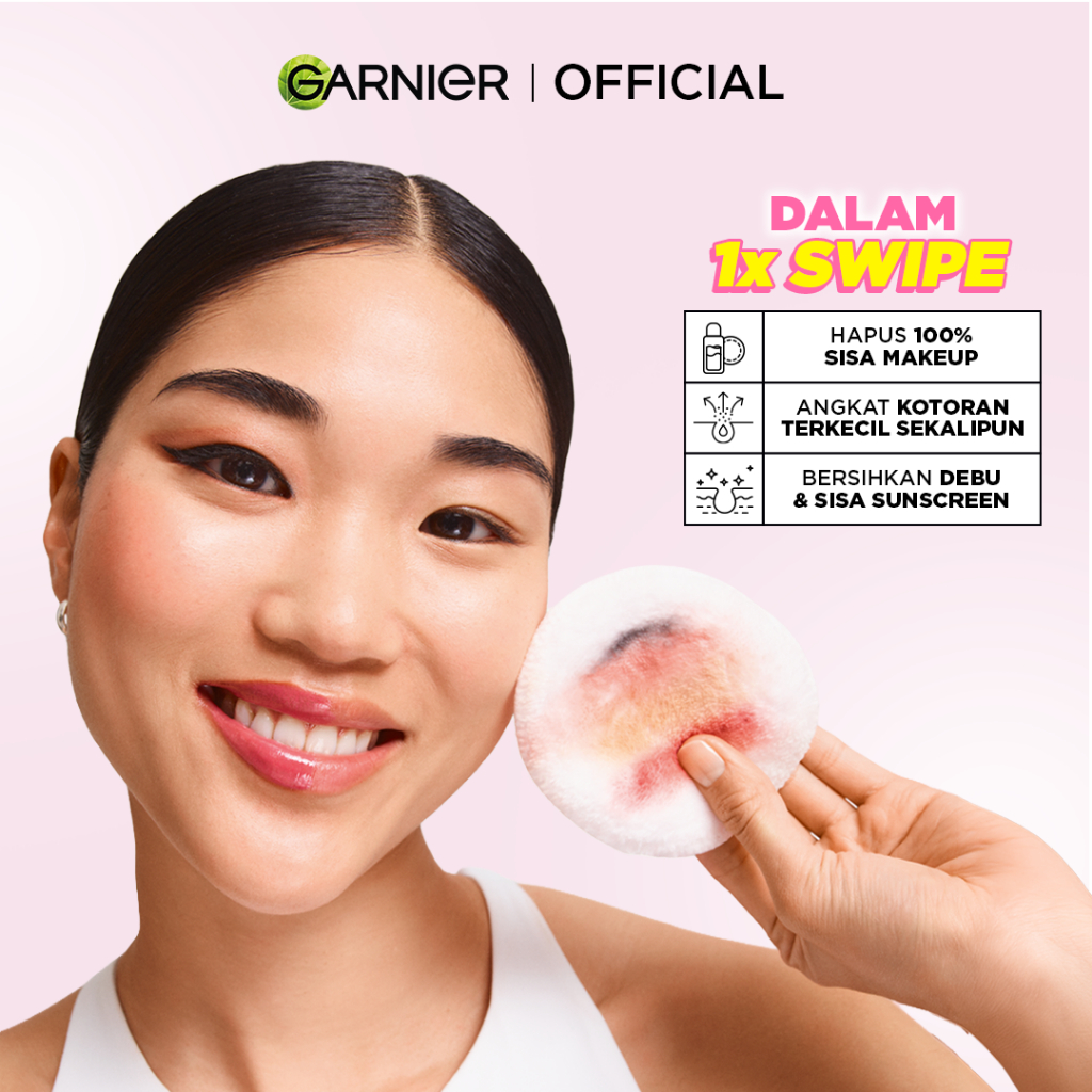 Garnier Micellar Rose Water Cleanse & Glow Skin Care 125ml (Make Up Remover Dengan Air Mawar) / Cocok Untuk Kulit Sensitif Pembersih Makeup Wajah Remover - Gambar 3