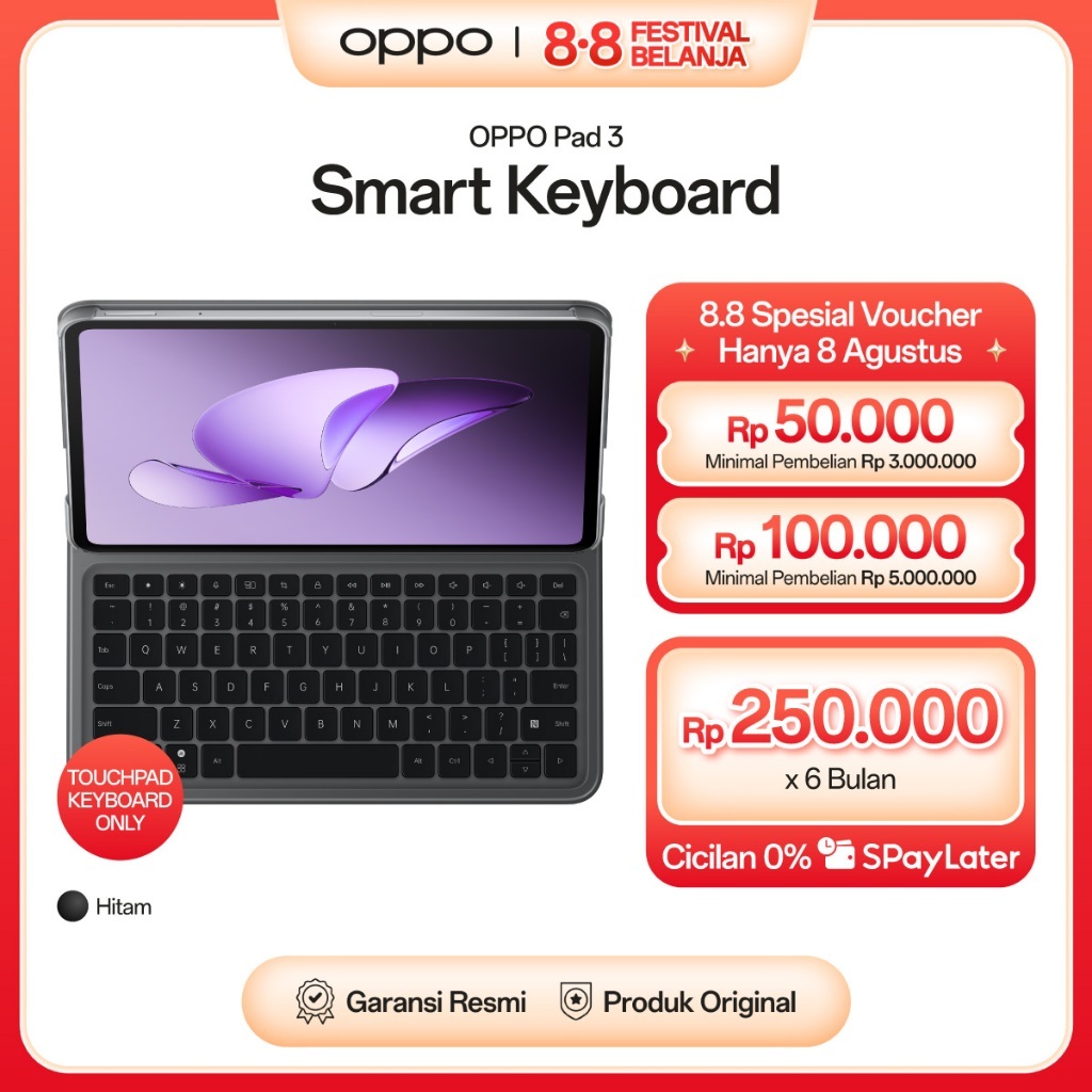 OPPO Pad 3 Smart Keyboard OPK2403 [Slim & Durable Design, Independent AI key, NFC]