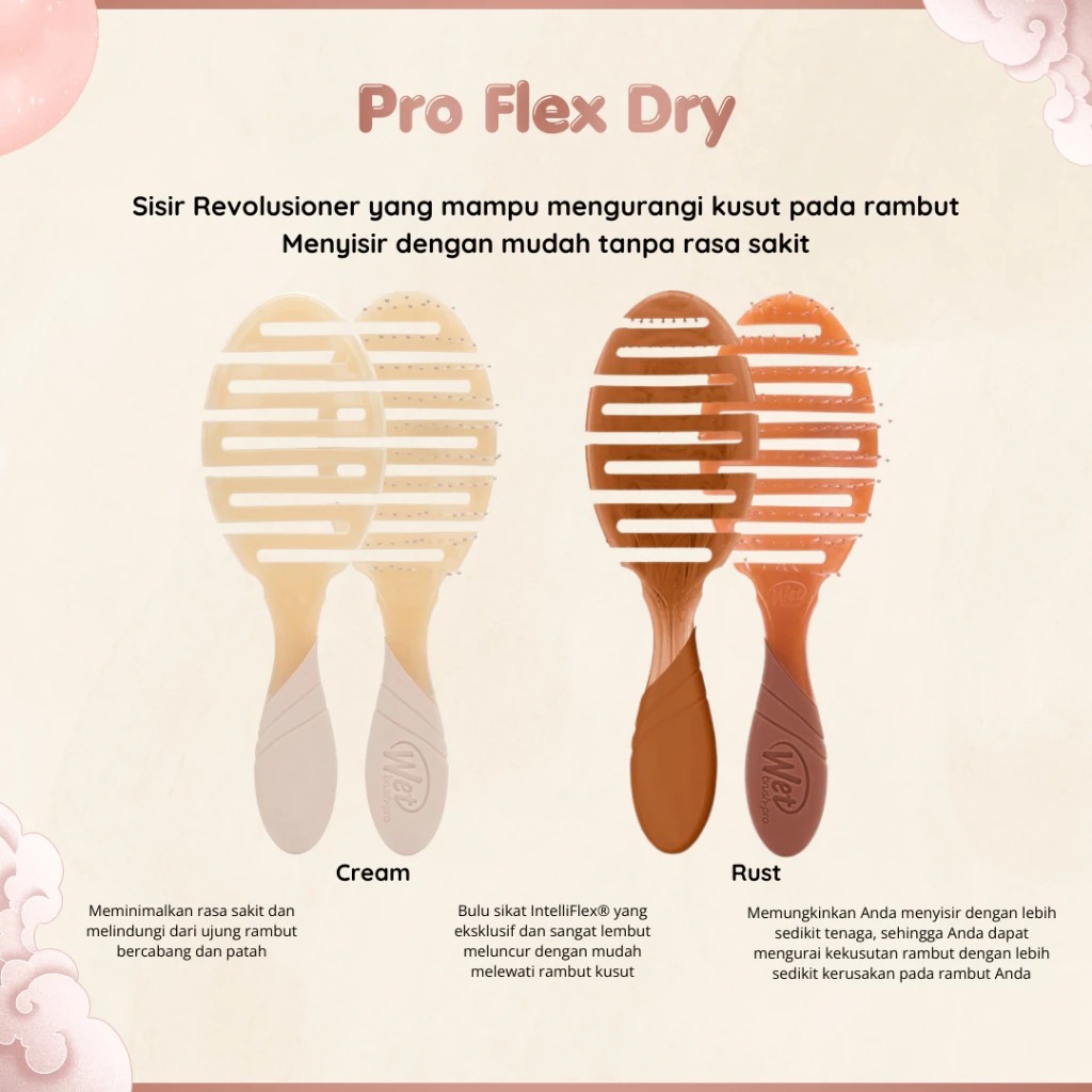 The Wet Brush Pro Flex Dry Cream Sisir Anti-Rontok - Gambar 3