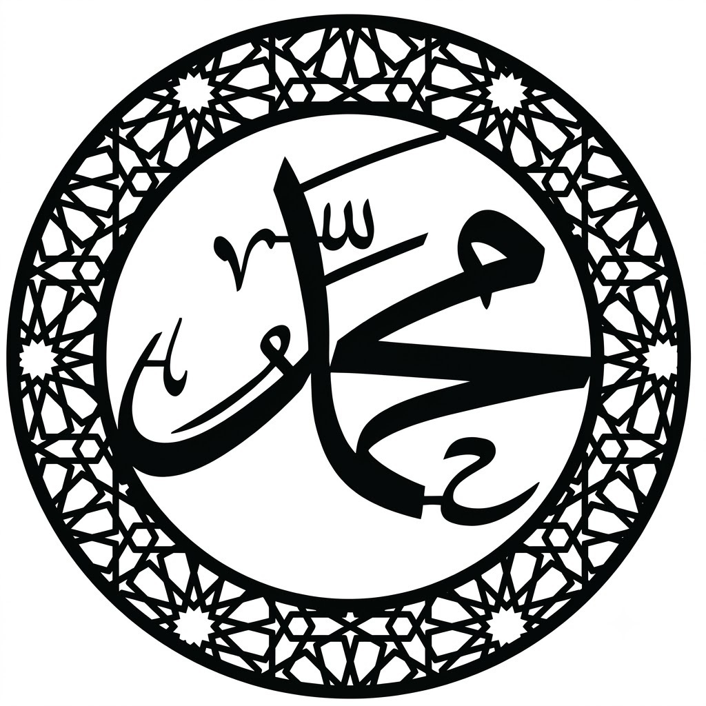 Hiasan Dinding Kaligrafi Allah Muhammad Akrilik gold 2mm - Gambar 3