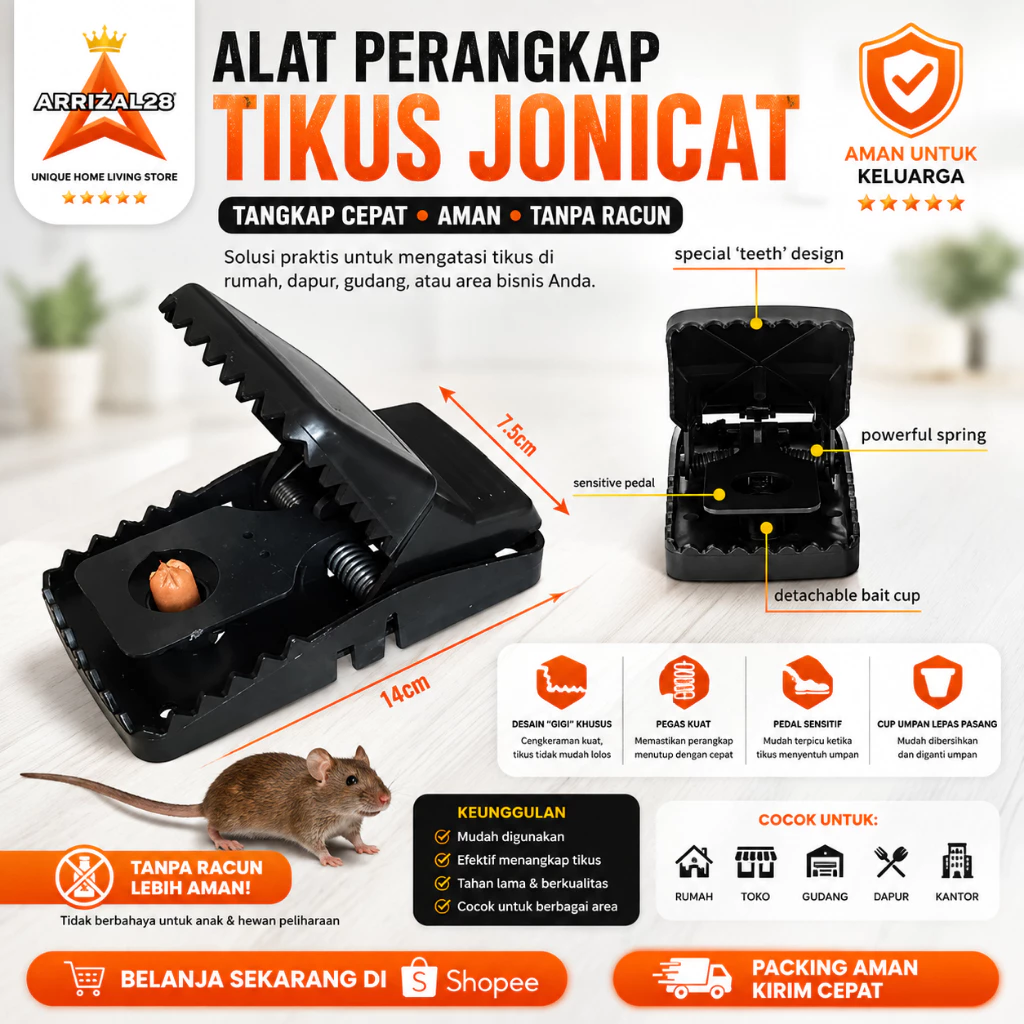 ALAT JEBAKAN PERANGKAP TIKUS HITAM JONI CAT