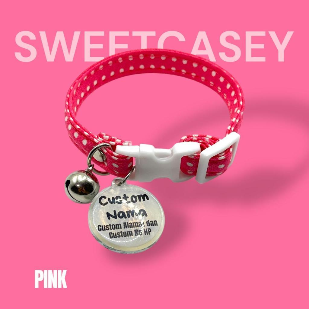 KALUNG KUCING CUSTOM NAMA/POLKA CAT NECKLACE/KALUNG KUCING/ KALUNG KUCING FREE NAMA