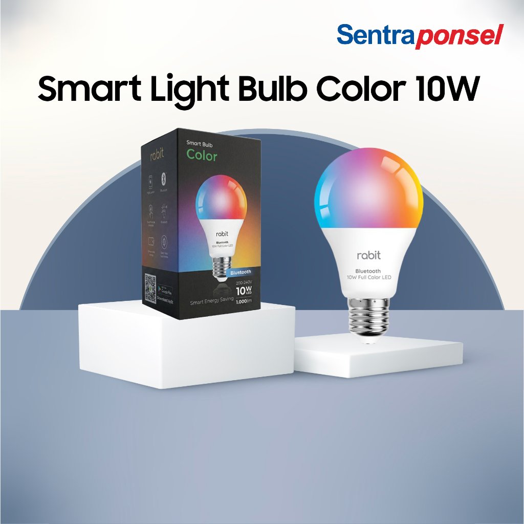 Rabit Smart Bulb Color 10W Bluetooth LE – Lampu LED Pintar RGB