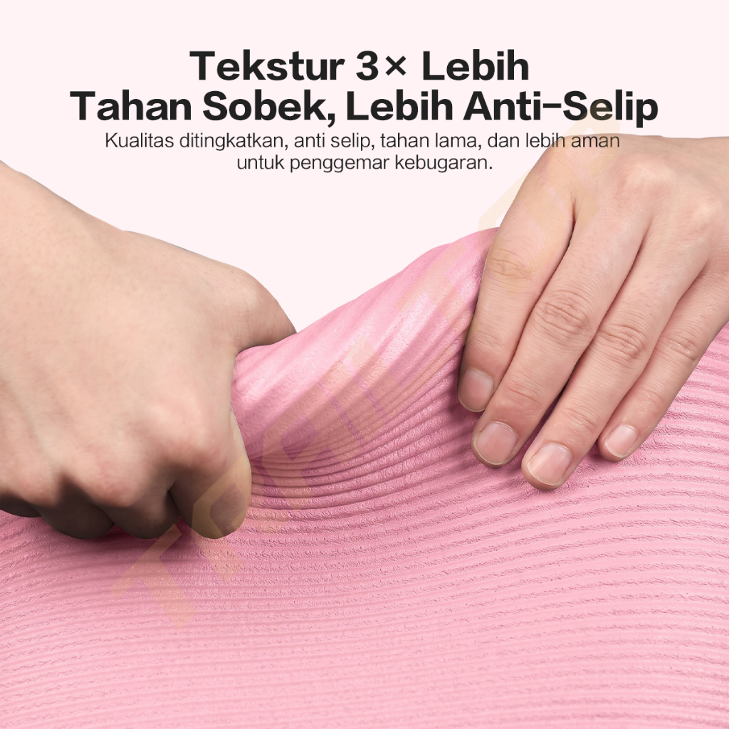 TrailTop Yoga Mat 10mm Extra Tebal 185x80cm Anti Slip Matras Senam Pilates Fitness dengan Tas - Gambar 2