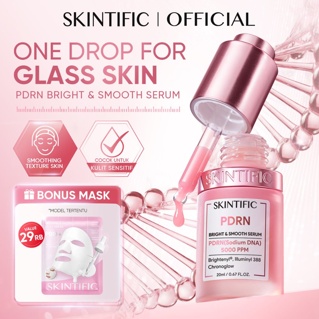 [NEW LAUNCH!]SKINTIFIC - PDRN Bright & Smooth Serum 20ml / High-potency PDRN Accelerates renewal fades dullness fortifies the barrier Mencerahkan Dark Spot Tumpas Komedo anti aging Whitening Brightening anti acne Eksfoliasi skincare