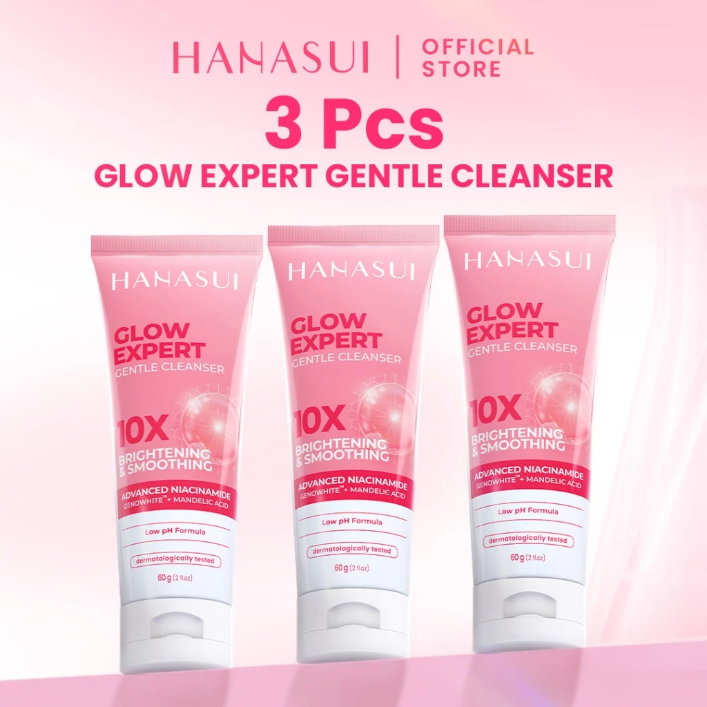 [5pcs Hemat] Hanasui Glow Expert Gentle Cleanser New Improved Formula - Sabun Cuci Muka Foam Cerah & Kurangi Kusam Lembut Tidak Ketarik - Gambar 2