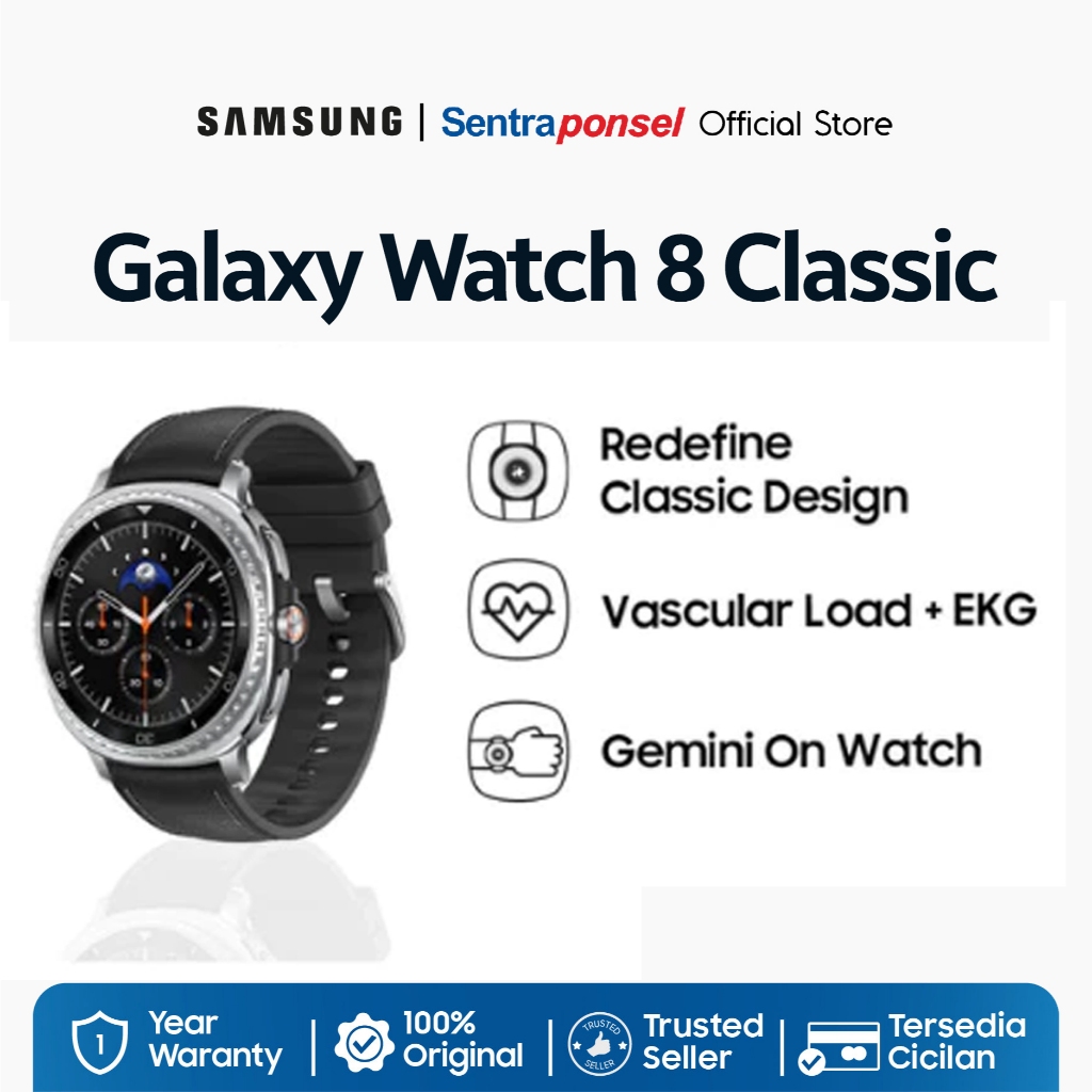 SAMSUNG GALAXY WATCH 8 CLASSIC 46MM / PROSESOR 3nm - GARANSI RESMI