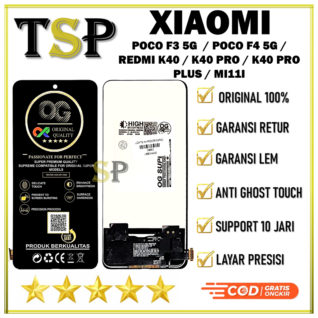 LCD XIAOMI POCO F3 5G  / POCO F4 5G / REDMI K40 / K40 PRO / K40 PRO PLUS / MI11I  LCD ORIGINAL BAWAAN PABRIK