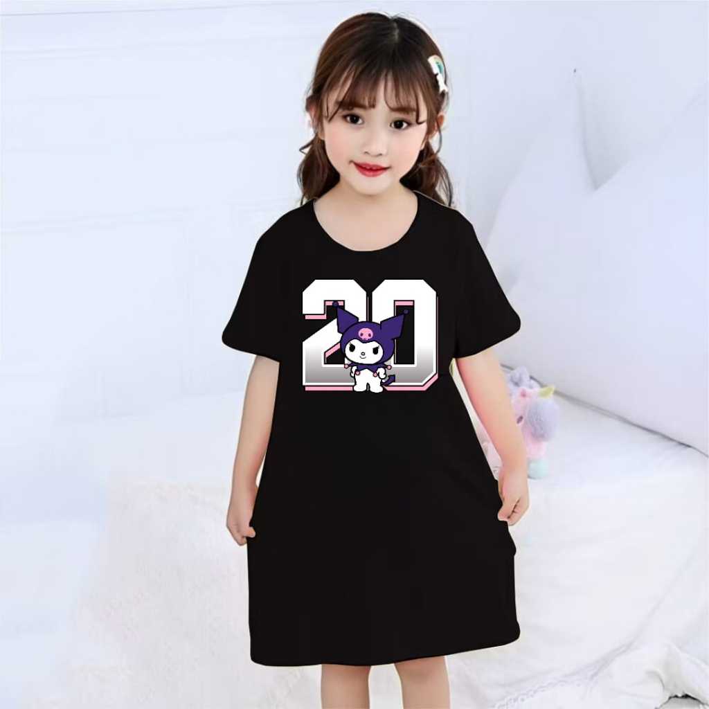 Mony - Daster for girls aged 2-13 years with Kuromi DTF Jersey motif ...