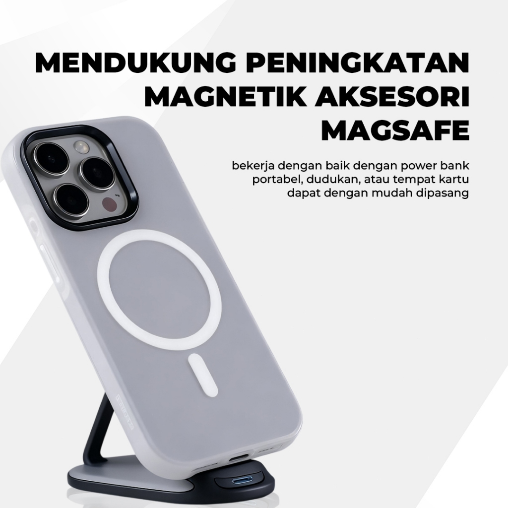 Matei COD Casing HP Magsafe Pelindung Frosted Magnetic Shockproof untuk for iPhone 11/12/13/14/15/16/17/Pro/ProMax/Plus - Gambar 4