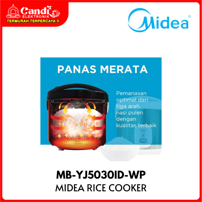 MIDEA Rice Cooker 1,8 Liter Penanak Nasi MB-YJ5030ID-WP - Gambar 3