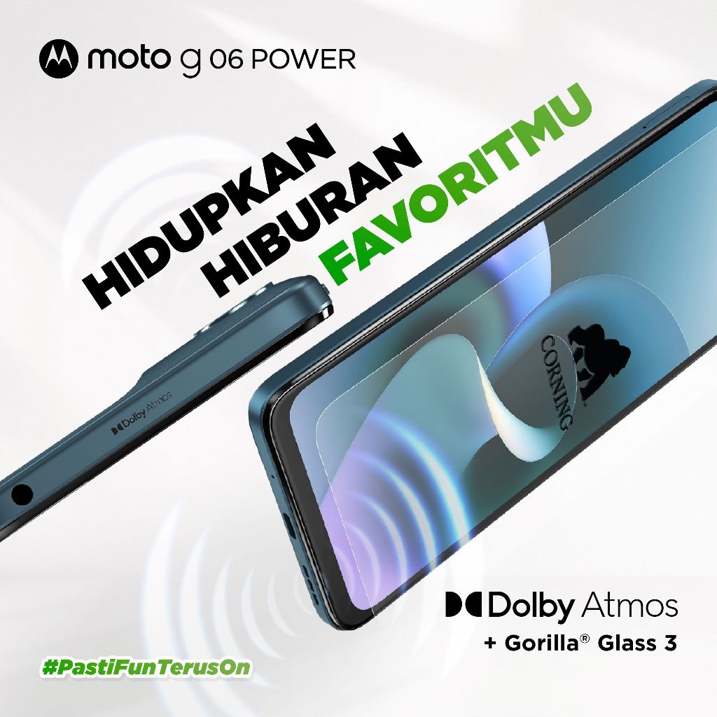 Moto G06 Power 128GB RAMBoost 12GB - 6.88" - 7000mAh - 50MP Pro Mode - DolbyStereo - GorillaGlass3 IP64 - WaterTouch - NFC - Pantone Vegan Leather - Free Charger & Transparent Case - Gambar 4