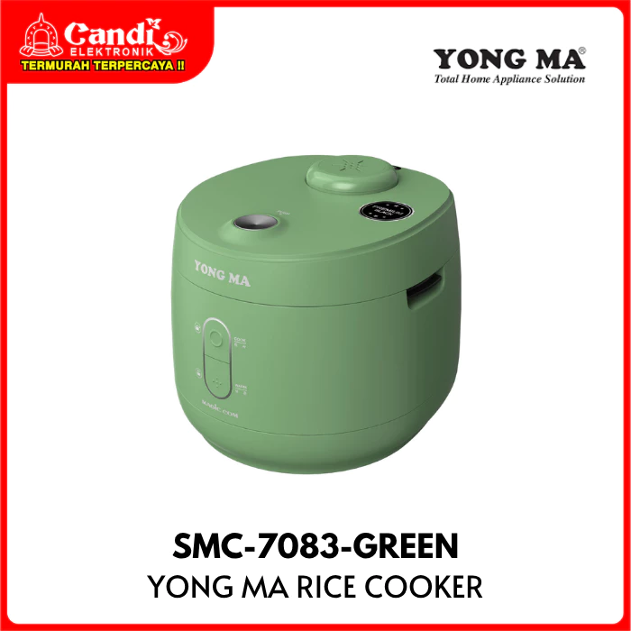 YONGMA Rice Cooker Penanak Nasi 1,8 Liter Inner Pot Premium Black HIJAU SMC-7083-GREEN - Gambar 2