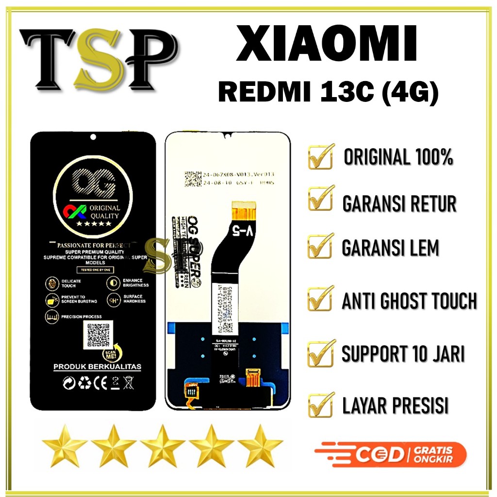 LCD TOUCHSCREEN XIAOMI REDMI 13C (4G) COMPLETE 1 SET ORIGINAL 100%