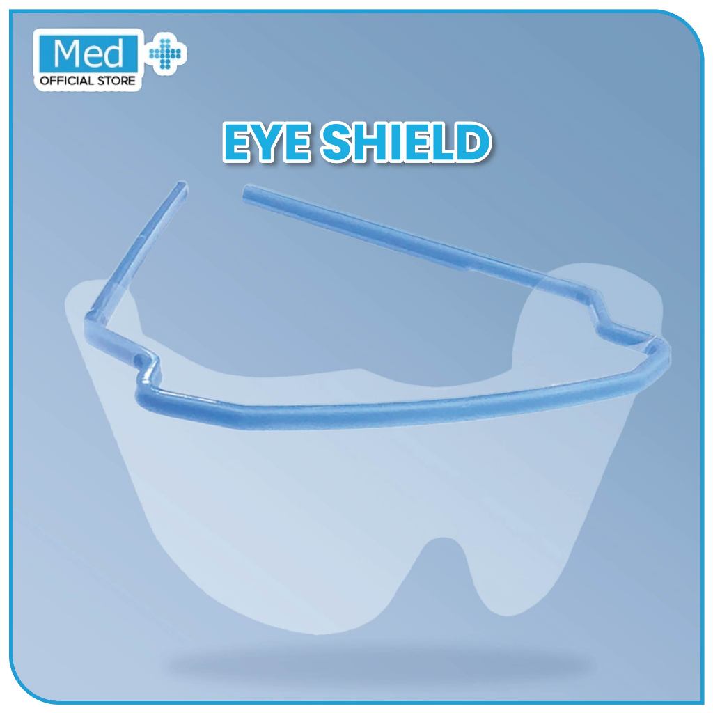 Med+ Disposable Eye Shield Safety Clear Disposable Medical Protection Pelindung Mata Sekali Pakai