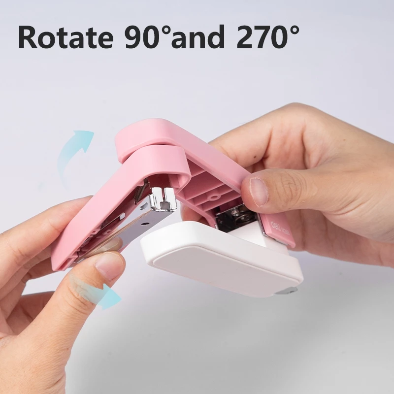 Deli Rotateable Stapler Staples Dapat Diputar 3 Arah 15 Lembar #10 EM288 - Gambar 2