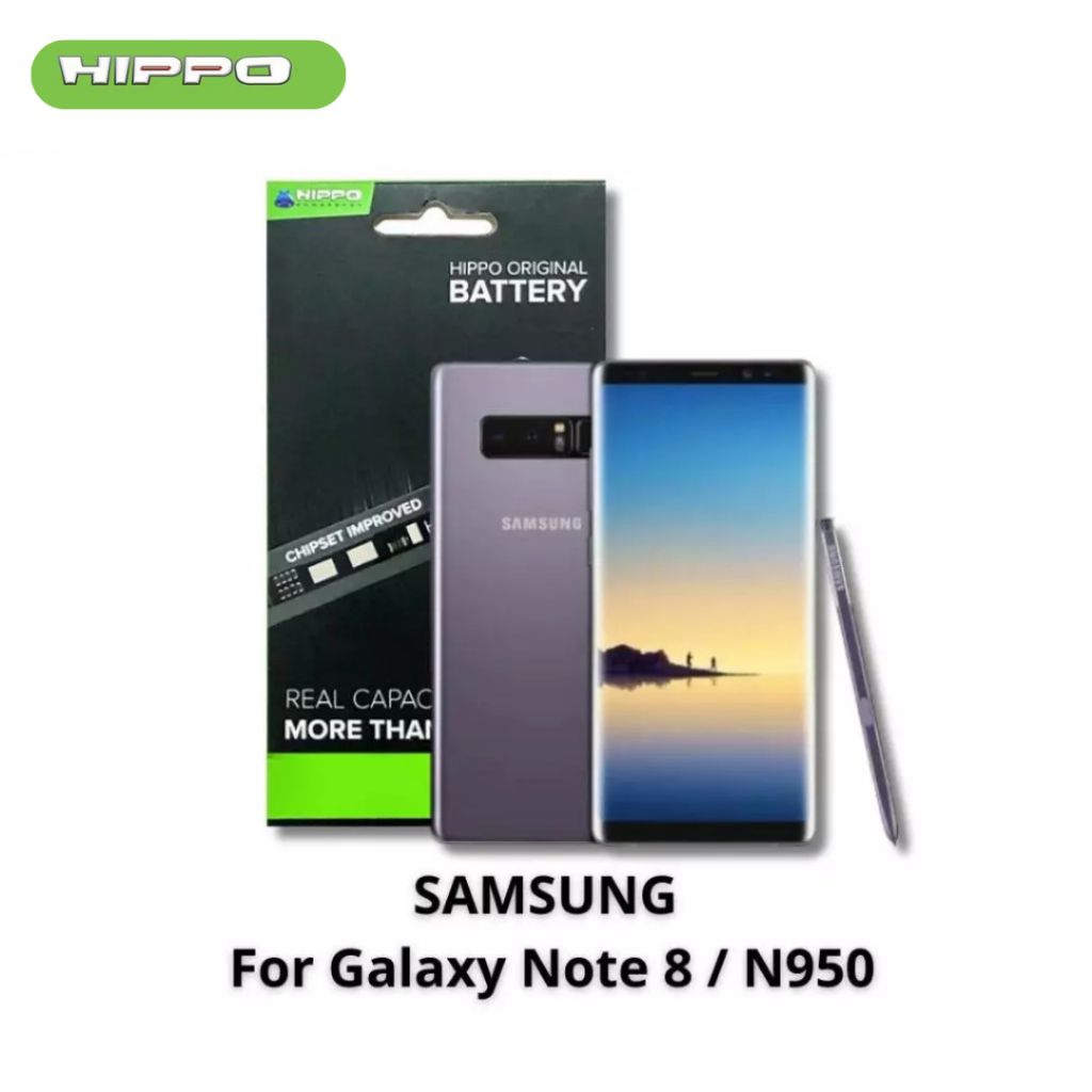 Hippo Baterai Baterry 100% ORI Baterai Samsung Galaxy NOTE 8 N950 3200mAh Batere Premium Batu Batre Batrai Handphone Garansi Resmi