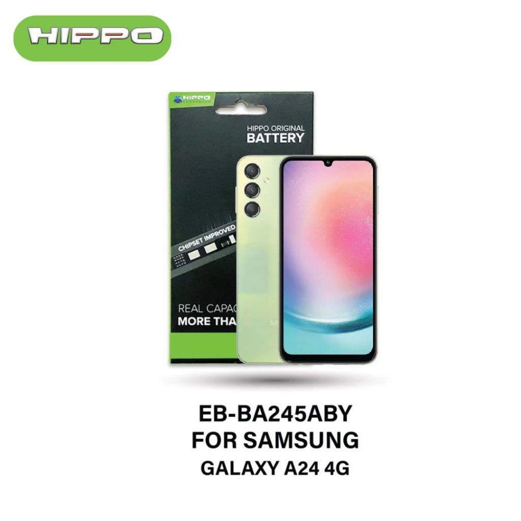 Hippo Baterai Samsung EB-BA245ABY Galaxy A24 4G 5000mAh Battery Batere Batrai Batre Original Cell Garansi resmi