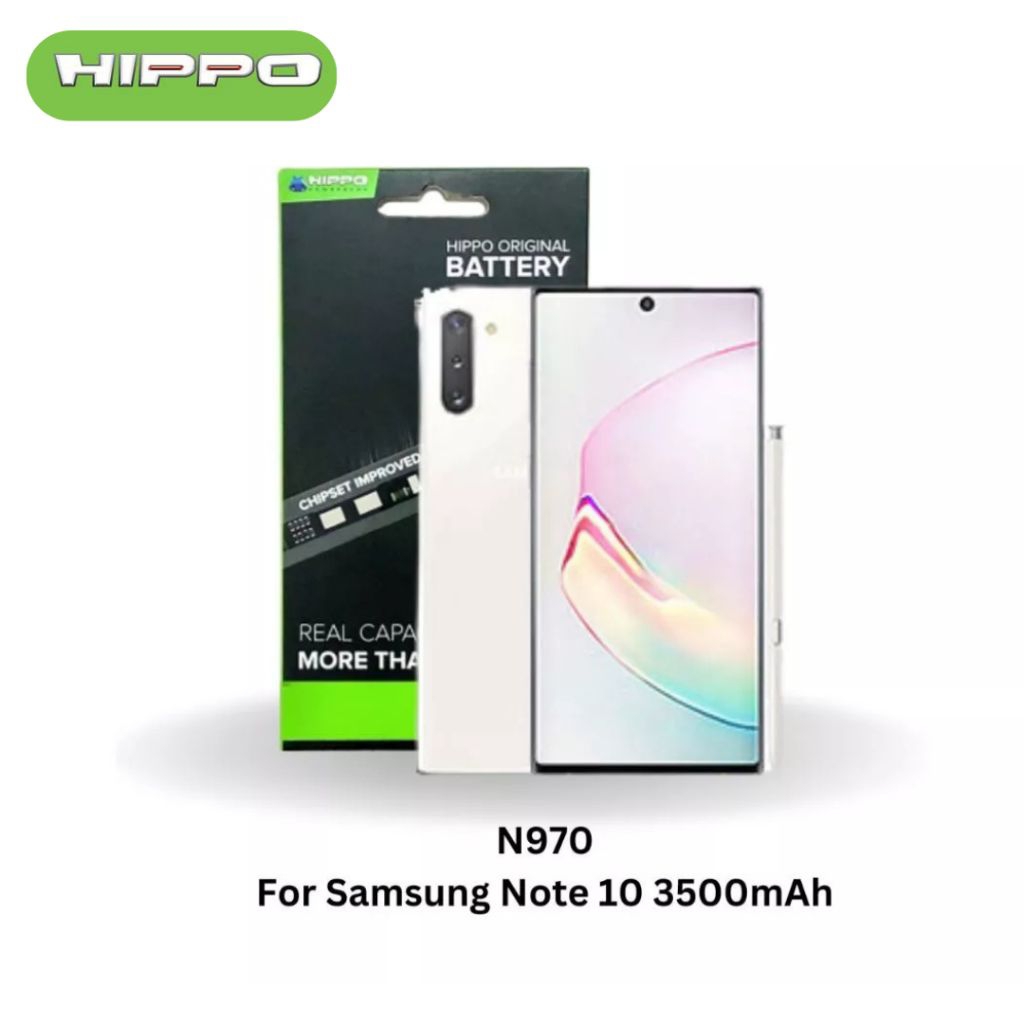 Hippo Baterai Samsung Galaxy NOTE 10 / N970 3500 mAh Battery Batere Batrai Batre Original Cell Garansi resmi