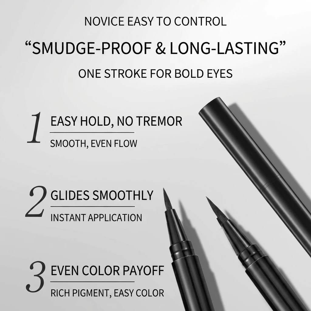 Eyeliner Pen Spidol Hitam Waterproof Tahan Lama Cepat Kering Anti Luntur Makeup Mata Liquid Murah 233 950 951 - Gambar 4