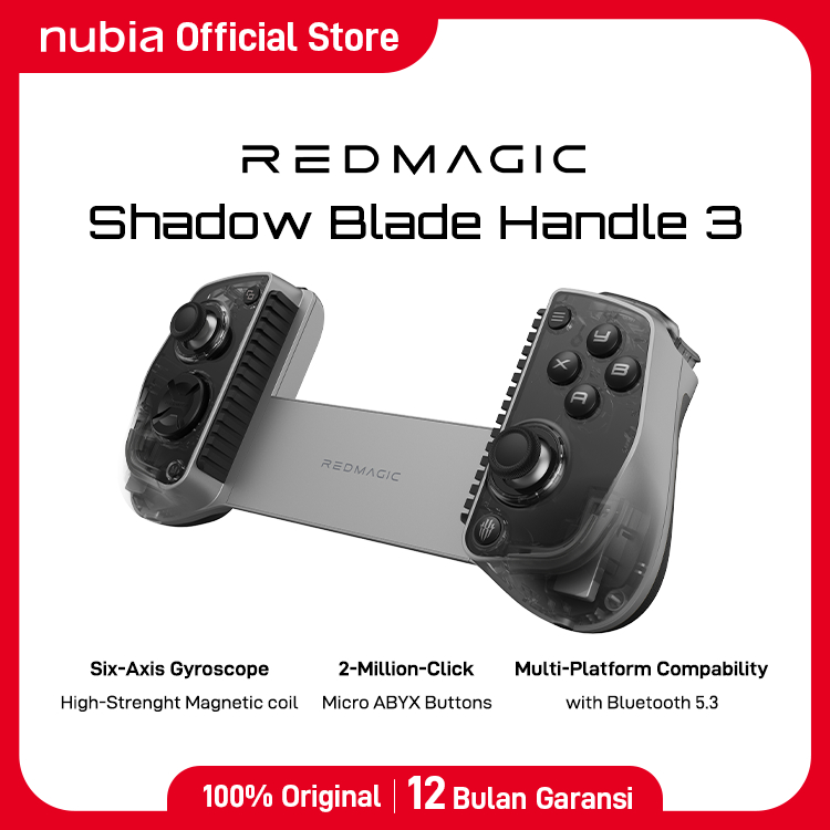 REDMAGIC Shadow Blade Handle 3 High Strenght Magnetic Coil Micro ABYX Buttons with Bluetooth 5.3 Universal Compability Bisa Untuk Semua Merk HP Gaming Joystick Controllers