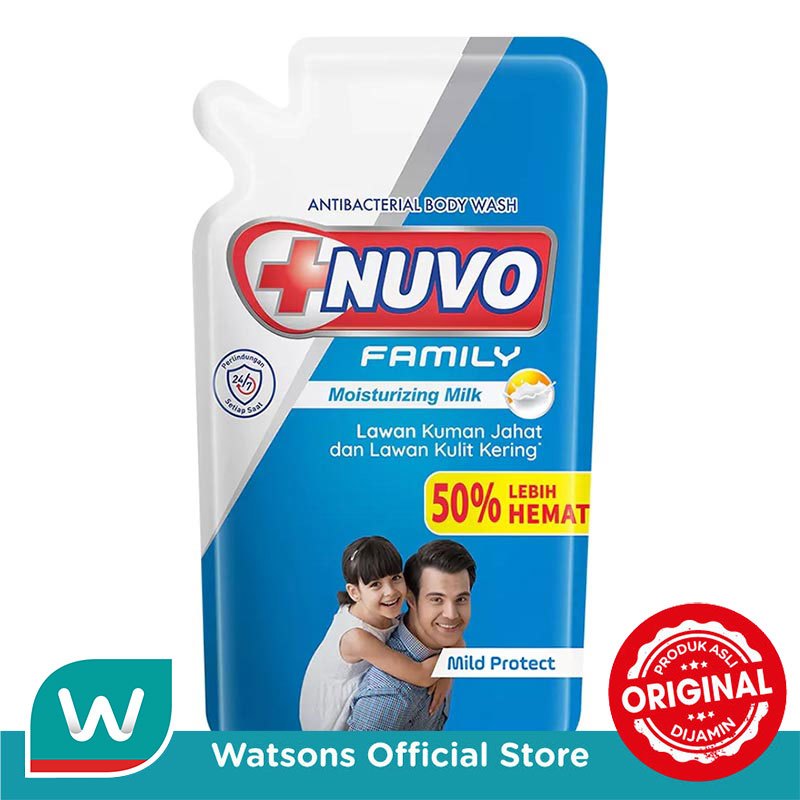 Nuvo Family Sabun Mandi Cair Mild Protect Pouch 800g X 2 - Gambar 3