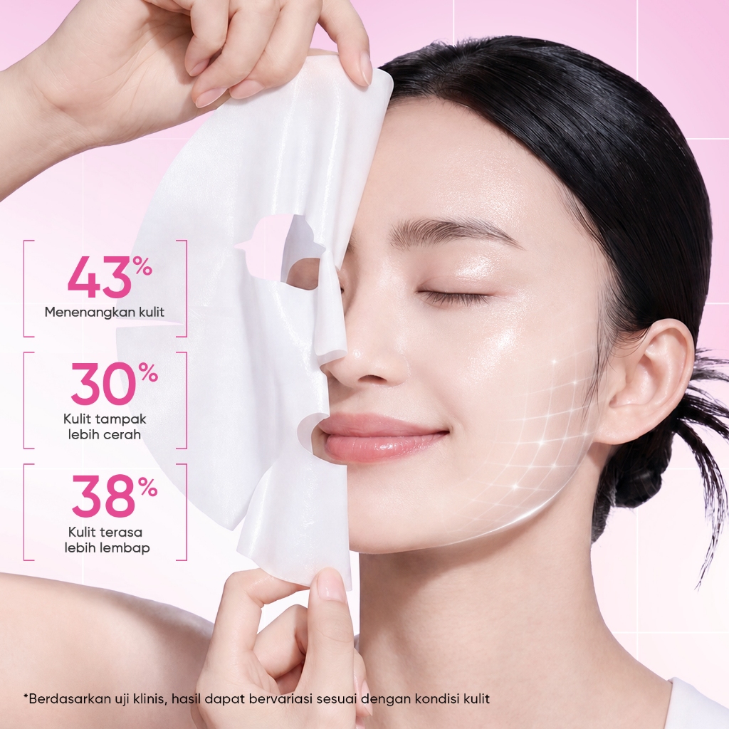 [NEW LAUNCH!] SKINTIFIC Radiance Glow Silky Mask Sheet Mask Wajah dengan 20% Tremella Niacinamide TXA untuk Glass Skin Brightening Hydrating Plump Soothing Kulit Kusam Kering skincare - Gambar 4