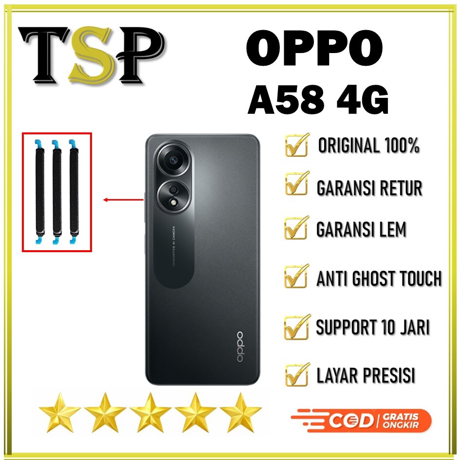 TOMBOL LUAR VOLUME OPPO A58 4G ORIGINAL 100% COMPLETE
