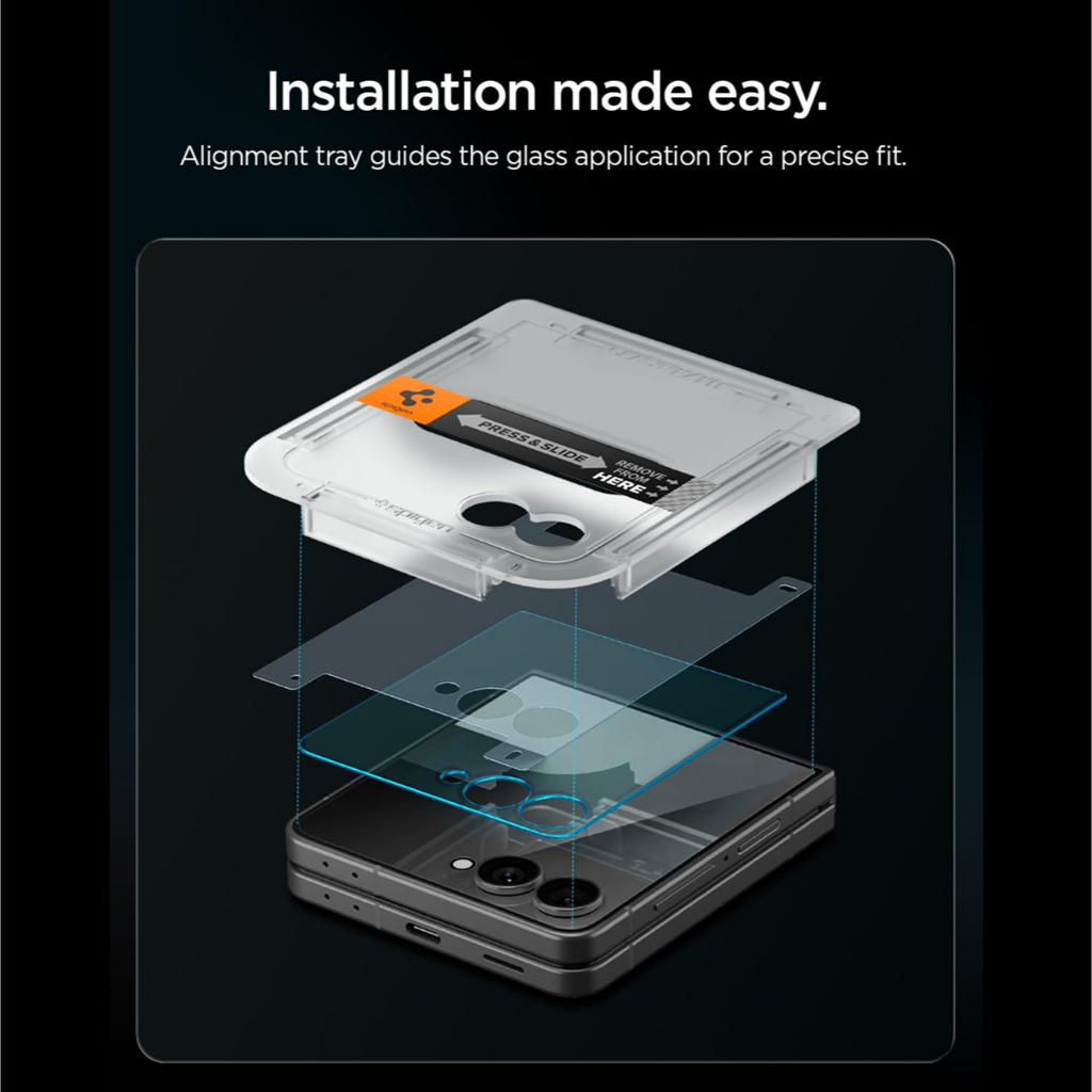 SPIGEN Tempered Glass for Samsung Galaxy Z Flip 8 Glas tR EZ Fit Pro HD 9H Clear Anti Gores Scratch - Gambar 3