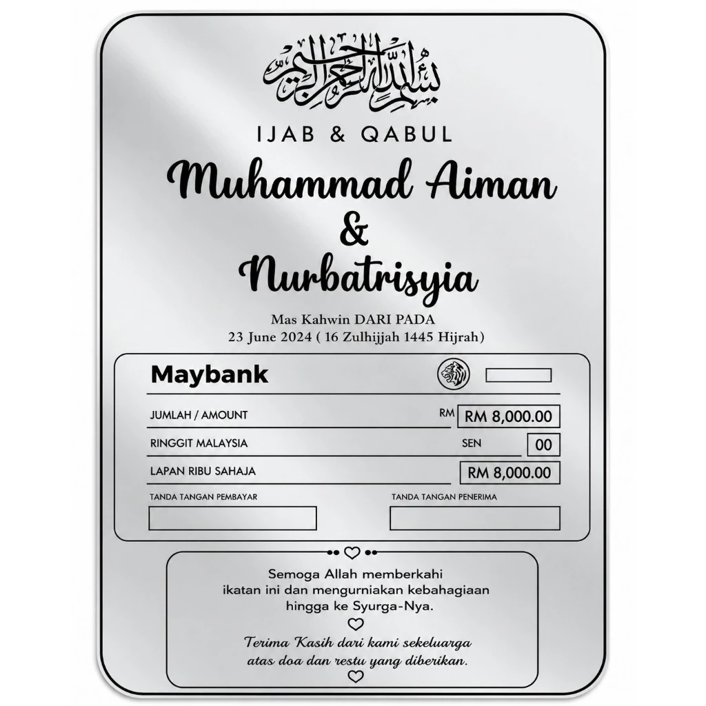 akrilik mirror bahan mahar - akrilik silver mahar
