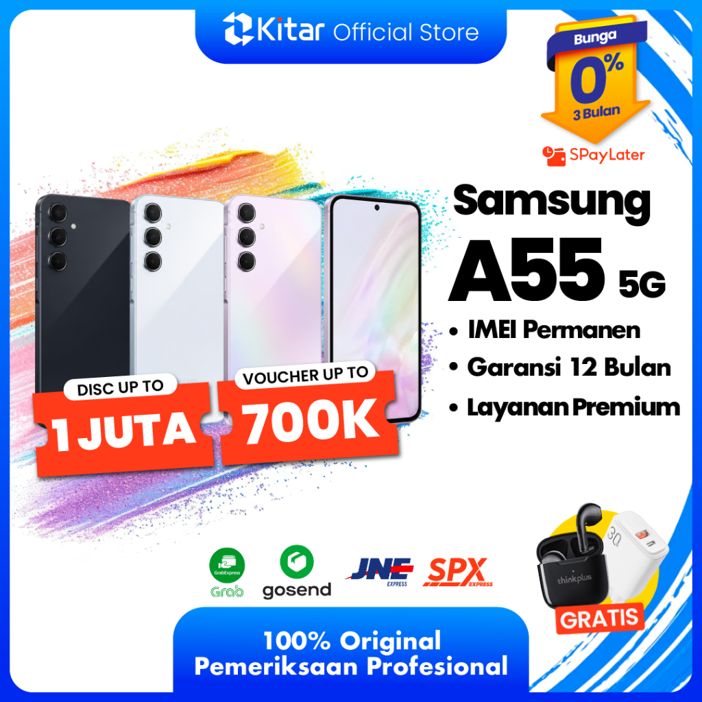 Samsung A55 5G Second Resmi ex SEIN BC Beacukai IMEI Permanen 100% Original FULLSET 8 128GB 8 256GB 12 256GB