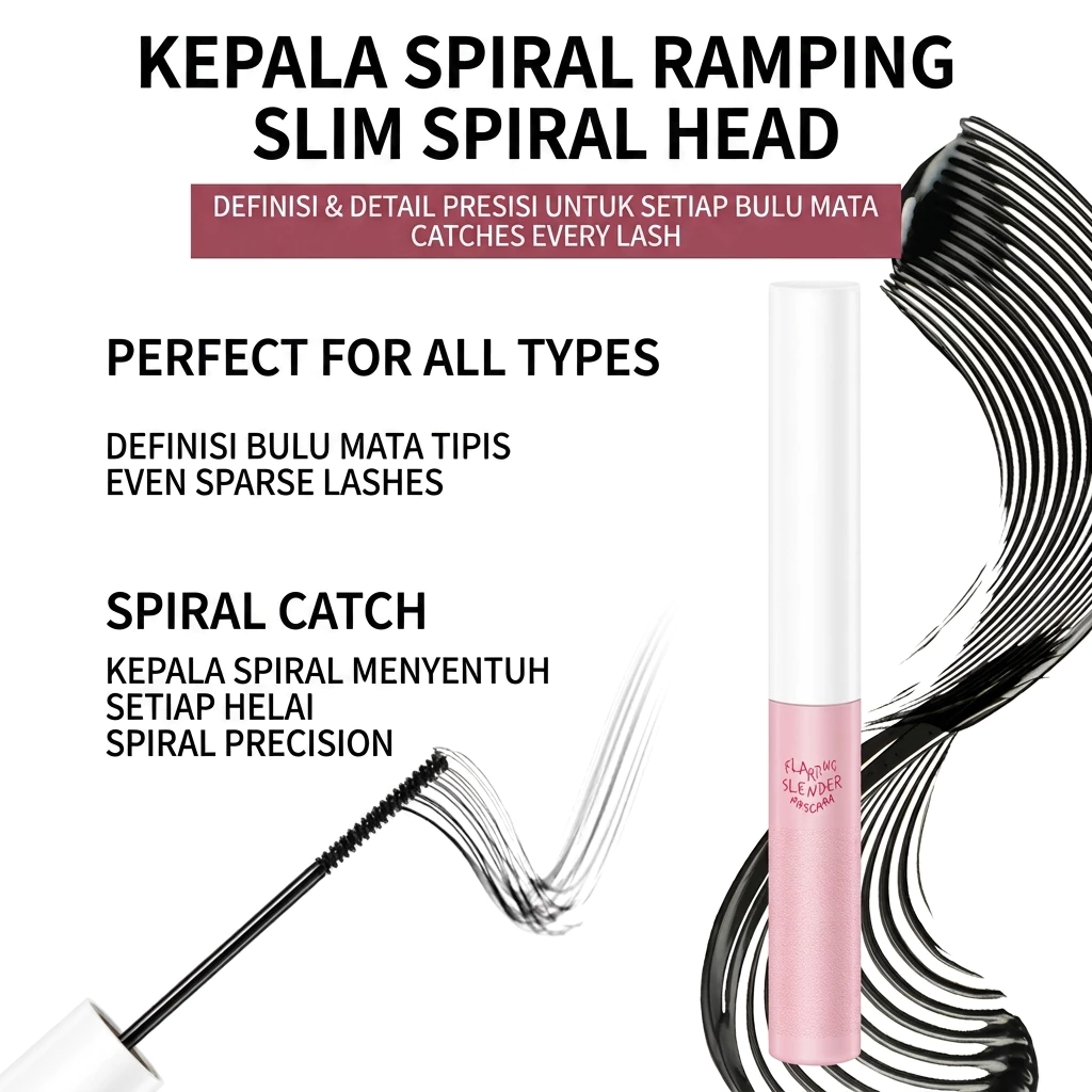 GROSIR 12 Pcs Mascara Slender Curling Natural Waterproof Long Lasting Maskara Pelentik 011 779 - Gambar 3