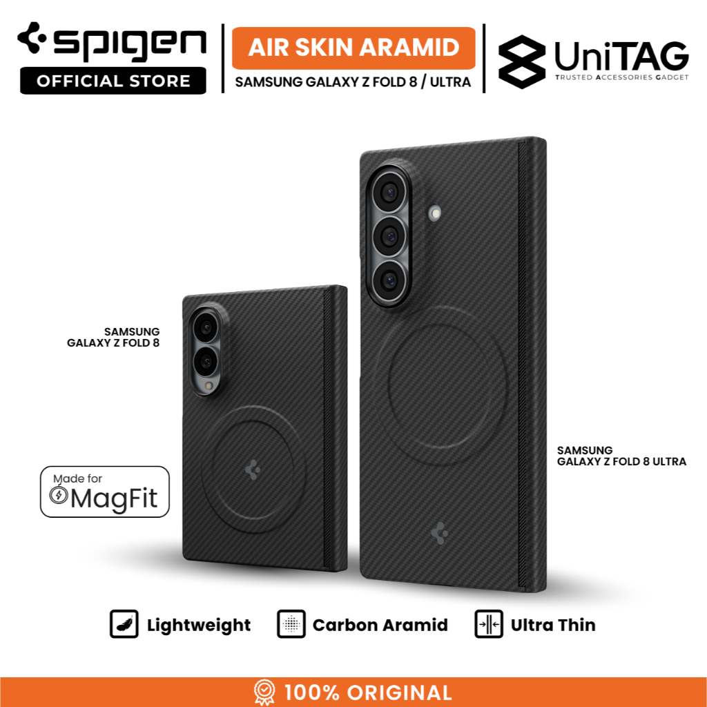 SPIGEN Case for Samsung Galaxy Z Fold 8 Ultra 7 Air Skin Aramid MagFit Slim Thin Hard Casing