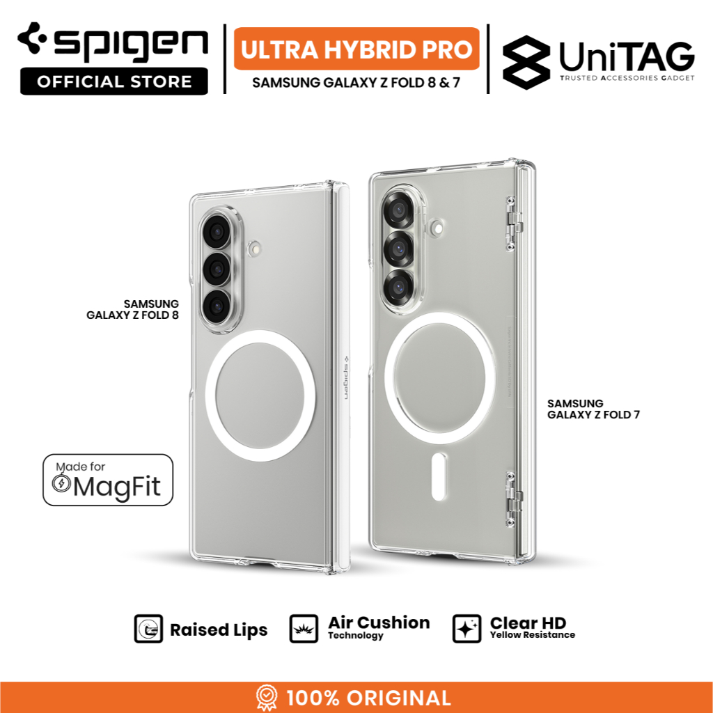 SPIGEN Case for Samsung Galaxy Z Fold 8 Ultra 7 6 5 Ultra Hybrid Pro Magfit Magsafe Anti Shock Clear Cover Thin Casing
