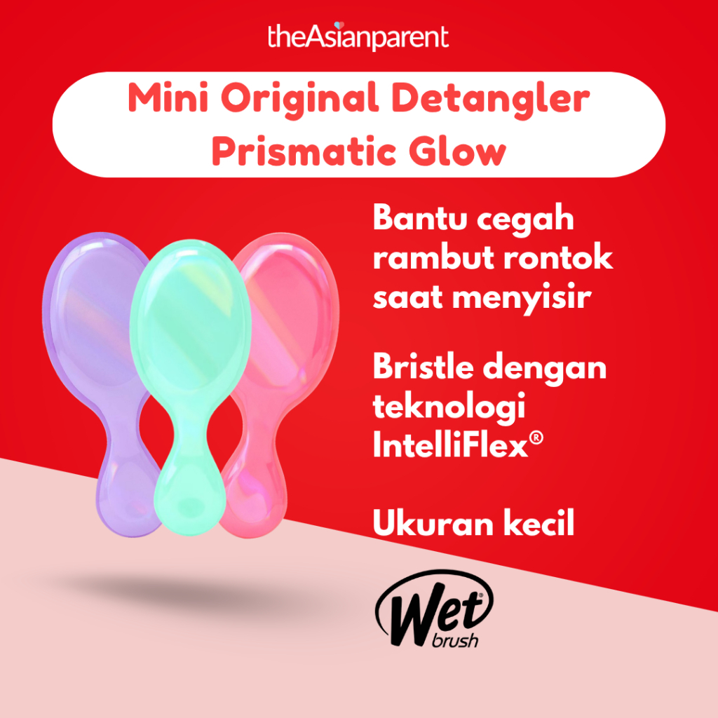 Wet Brush Mini Prismatic Glow Sisir Anti Kusut