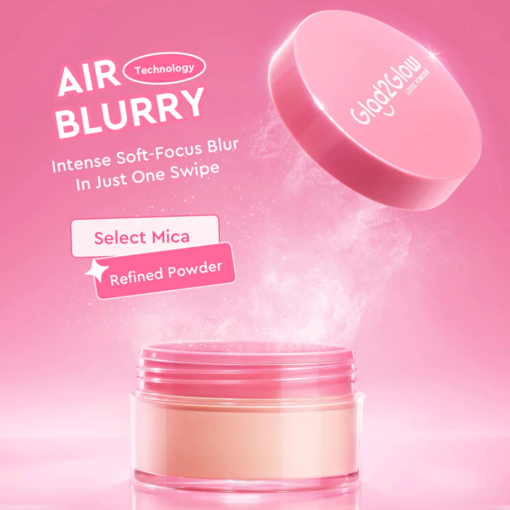 Glad2Glow Perfect Blur&Cover Loose Powder oil control 20Gr / Distributor Cream Ori - Gambar 4