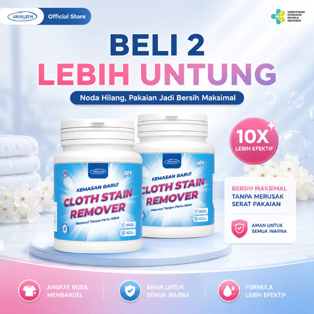 BELI 2 Lebih hemat cloth stain remover pembersih noda membandel pada pakaian 400gr