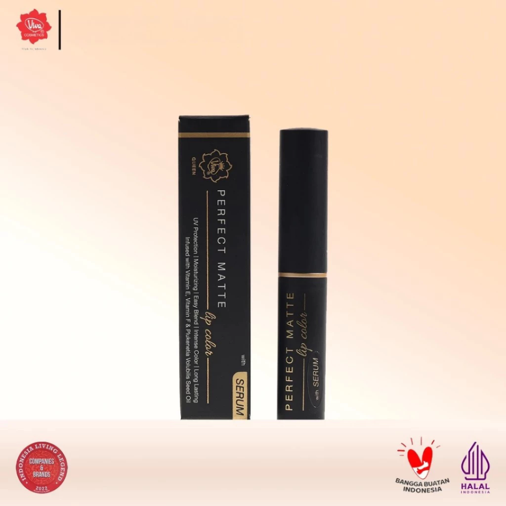 Viva Queen Perfect Matte SERUM Lip Color Series / Distributor Cream Ori - Gambar 4